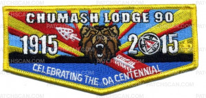 Patch Scan of Chumash Lodge 90- Celebrating the OA Centennial