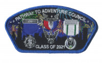 Pathway to Adventure Council Class of 2021 CSP blue metallic border Pathway to Adventure Council #