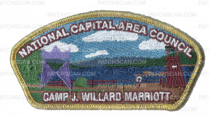 Patch Scan of NCAC Camp J. Willard Marriott CSP Gold Metallic Border