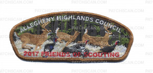 Patch Scan of Allegheny Highlands Council- 2017 FOS- Brown Border 
