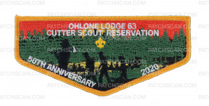 Patch Scan of Ohlone Lodge 63 Cutter SR 50th Anniv flap