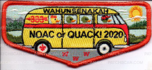 Patch Scan of Colonial Virginia Council NOAC or Quack! Wahunsenakah 2019
