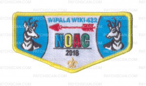 Patch Scan of Wipala Wiki NOAC 2018 2 B&W Antelope - Yellow Border