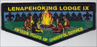 Lenapehoking IX Flap Fifteen Years of Service  Northern New Jersey Council #333