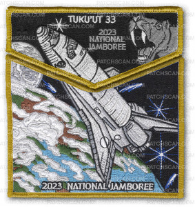 Patch Scan of P24953 (Gold) 2023 Tuku'ut 2023 National Jamboree Flap_Pocket