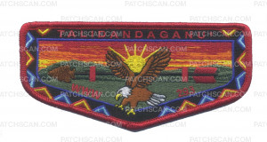 Patch Scan of Talindandaganu 293 Flap (Red, Blue, Yellow Pattern Border)