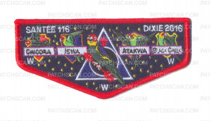Patch Scan of Santee 116 Lodge Flap Red