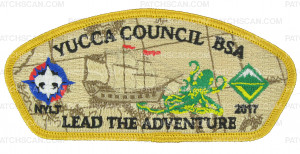 Patch Scan of Yucca Council BSA NYLT 2017 Lead the Adventure Gold Border