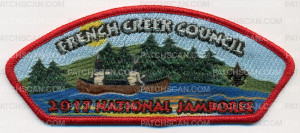 Patch Scan of French Creek Council- 2017 National Jamboree - Canoe (Red Border) 