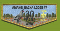 Amangi Nacha Lodge 30 Years Flap (Gold Metallic) Golden Empire Council #47