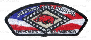 Patch Scan of 2017 National Jamboree - Westark Area Council - Black Border