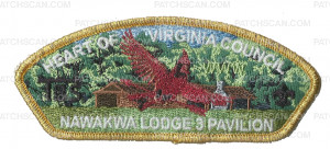 Patch Scan of Heart of Virginia Council- 3 Pavilion CSP (Gold Metallic Border) 
