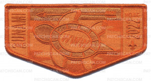 Patch Scan of Unami One NOAC 2022 (Two Tone Orange) Ghosted Flap 