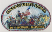 Cradle of Liberty- 2017 National Jamboree- Crossing the Delaware River (Red, White and Blue Border)  Cradle of Liberty Council #525