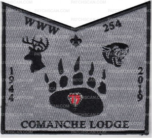 Patch Scan of Comanche Lodge 75th Anniversary Set OA Pocket