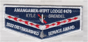 Patch Scan of Amangamek Wipit Lodge 470 2022 Distinguish Service Award OA Flap Kyle