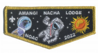 Amangi Nacha Lodge- NOAC 2022 (Gold Metallic Border) Golden Empire Council #47