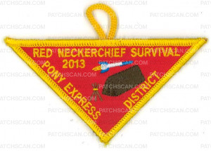 Patch Scan of X165493A RED NECKERCHIEF SURVIVAL