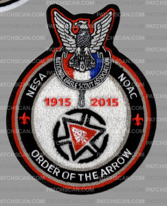 Patch Scan of NESA AT NOAC CHENILLE BACK PATCH RED BORDER