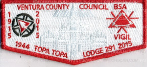 Patch Scan of Ventura County Council  Topa Topa - Pocket Flap