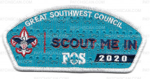 Patch Scan of Great Southwest Council - Scout Me In FOS