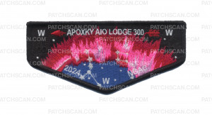 Patch Scan of Apoxky Aio 300 2024 NOAC flap red Northern Lights