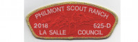 Philmont CSP Metallic Gold Border (PO 87749) La Salle Council #165