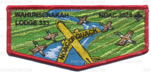 Patch Scan of Wahunsenakah 333 NOAC 2024 flap red border