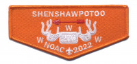 NOAC-2022 Sunburst Flap (Orange) Shenandoah Area Council #598(not active, merged with Mason Dixon)