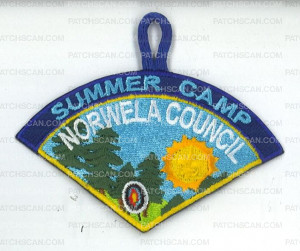 Patch Scan of X177938A SUMMER CAMP NORWELA COUNCIL - (wedge)