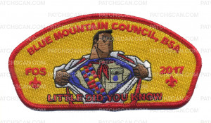Patch Scan of Blue Mountain Council- Little Did You Know FOS Red Border 