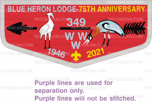 Patch Scan of 75th Anniversary Lodge Flap (PO 89875)