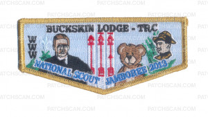 Patch Scan of TRC - Buckskin Lodge 2013 Jamboree Flap (Gold Metallic Border)