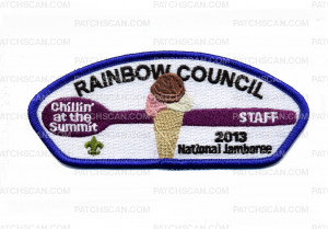 Patch Scan of RAINBOW COUNCIL- 2013 JAMBOREE- STAFF- 212100