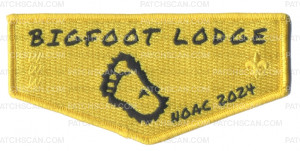 Patch Scan of Bigfoot Lodge NOAC 2024 yellow flap