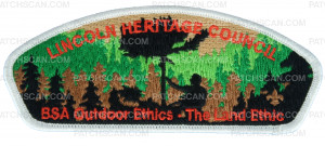 Patch Scan of LHC- BSA Outdoor Ethics- The Land Ethic - White