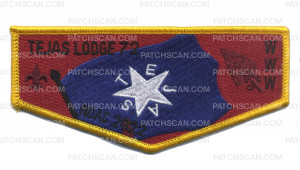 Patch Scan of Tejas Lodge 72 - NOAC 2022 (Zavala Flag)