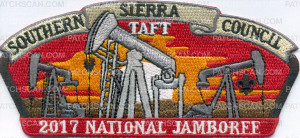 Patch Scan of Southern Sierra Council Taft 2017 National Jamboree Jacket Patch 