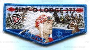 Patch Scan of Sipp-O Lodge Service Blue Border