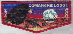 Patch Scan of Comanche Lodge OA FLap red