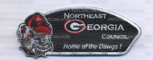 Patch Scan of NEGA Council- Home of the Dawgs (Hvy Emb)- white border