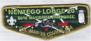Patch Scan of Del-Mar-Va National Jamboree Nentego Lodge 20 OA Flap