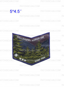 Patch Scan of Pellissippi 230 NOAC 2024 pocket patch dark blue border
