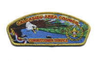 CSP- Commissioner Service- Gold Metallic Border Calcasieu Area Council #209
