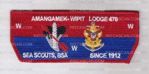 Patch Scan of Amngamek-Wipit Lodge #470 Sea Scouts