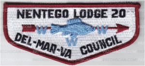 Patch Scan of NENTEGO LODGE 20 60TH ANNIVERSARY FLAP