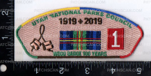 Patch Scan of Utah National Parks Council 100 Years Wood Badge 1919 - 2019