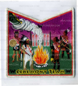 Patch Scan of 803 Ceremony Team Pocket Patch Silver Metallic Border