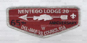 Patch Scan of nentego lodge 65 anniversary flaps