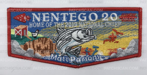 Patch Scan of Nentego Lodge 20- Home of the 2019 National Chief Red border